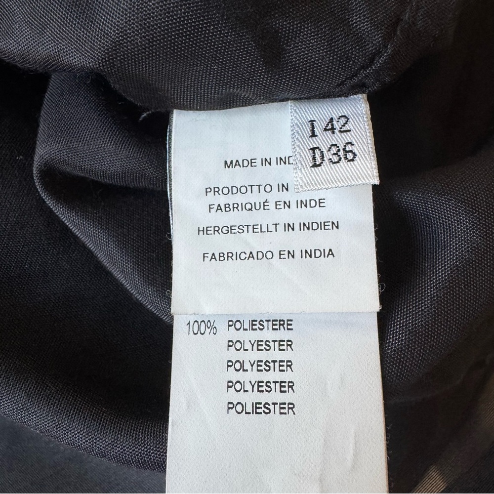 Blugirl Blumarine Black Sleeveless Organza Dress 50s Style IT 42 - Picture 10 of 12